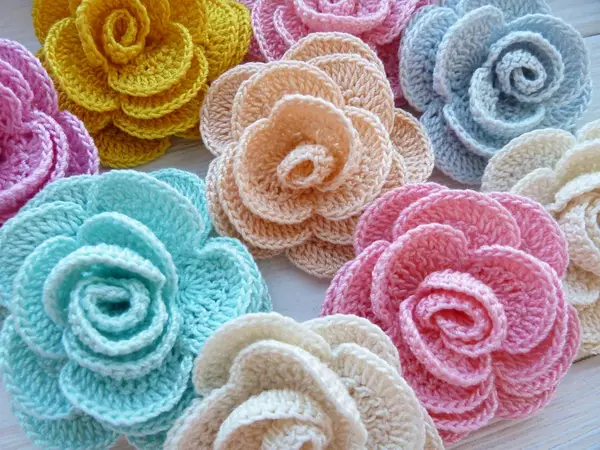 Rose Easy Crochet Flower for Hat Pattern