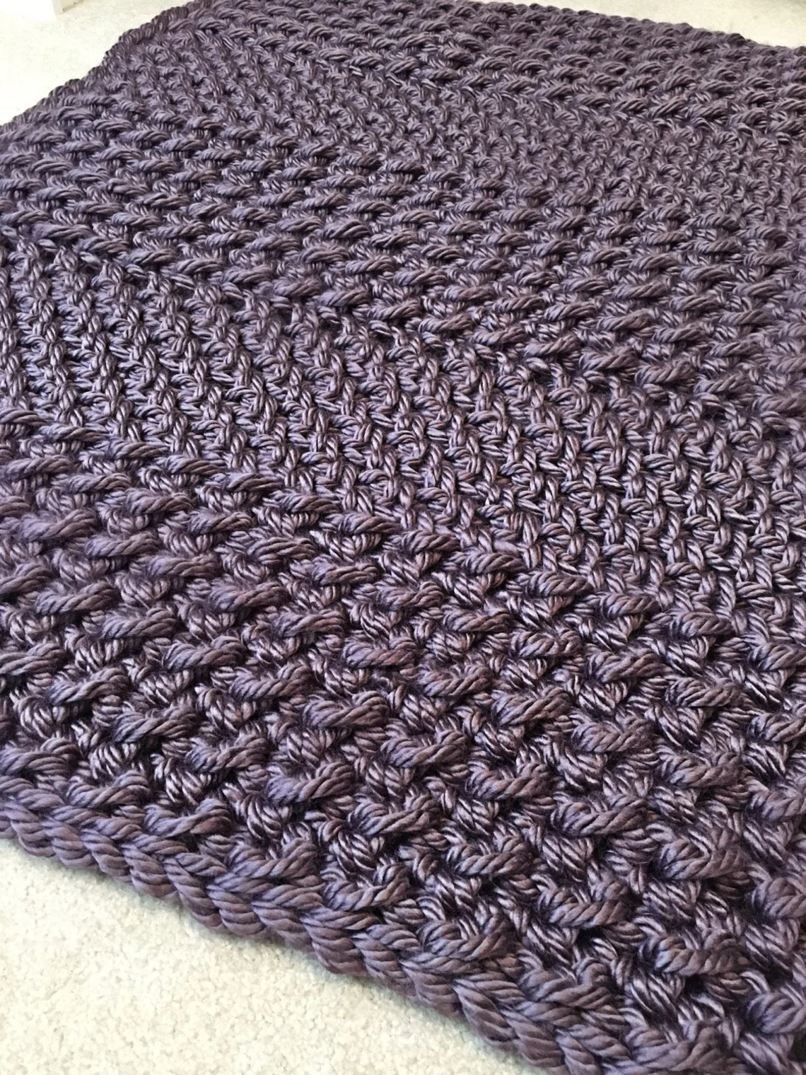 Super Bulky Yarn Crochet Blanket Pattern