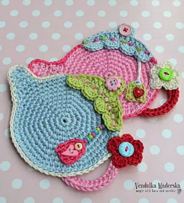 Teapot Coaster Crochet Pattern