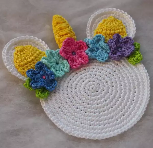 Unicorn Coaster Crochet Pattern