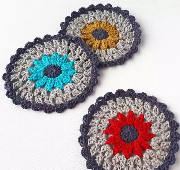 Zesty Coasters Crochet Pattern by Annie Design Crochet