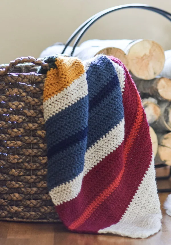 Cabin Stripes Blanket Crochet Pattern