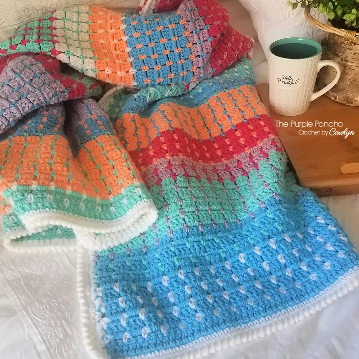 Chasing Colors Free Crochet Blanket Pattern » Weave Crochet