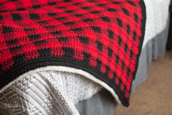 Chunky Buffalo Plaid Crochet Blanket Pattern