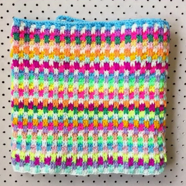 Leaping Stripes and Blocks Blanket Free Crochet Pattern
