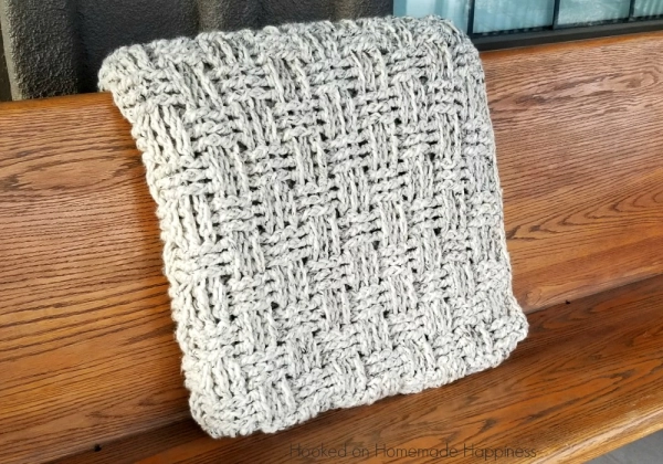 Chunky Basketweave Crochet Blanket Pattern