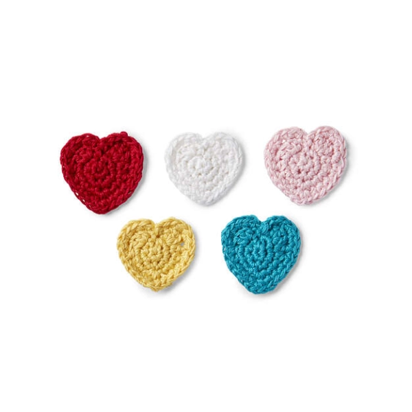 Crochet Hearts Applique Pattern