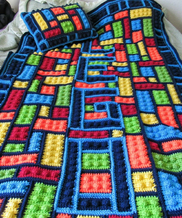 Crochet Lego-Inspired Blanket Pattern
