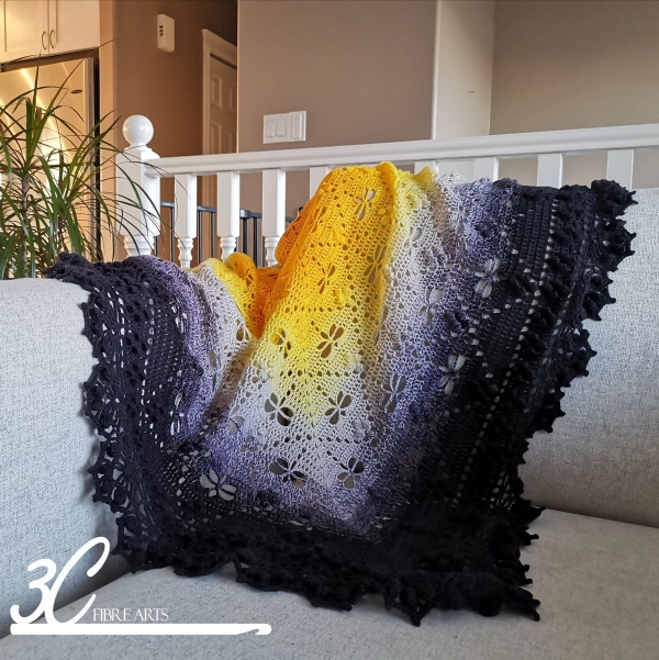 Flight Of The Dragonfly Crochet Blanket Pattern