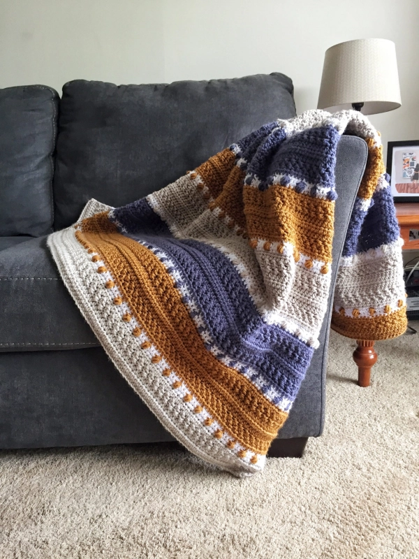 For The Love Of Texture Striped Blanket Crochet Pattern