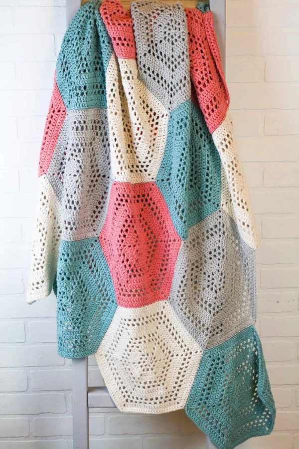 Hexagon Free Crochet Blanket Pattern