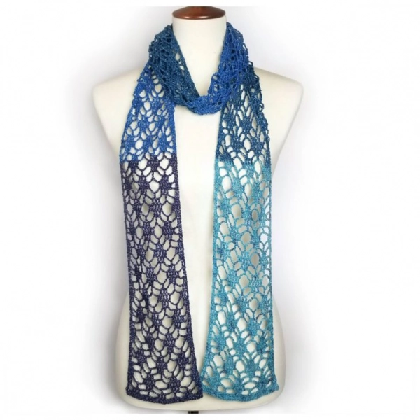 Lacy Diamond Scarf Crochet Pattern
