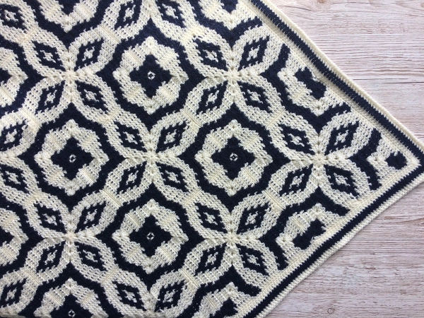 Midnight Diamond Blanket Crochet Pattern