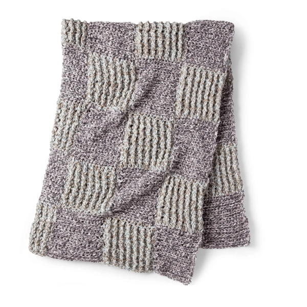 Twisted Grid Chunky Crochet Blanket Pattern
