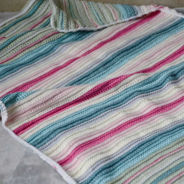 Soothing Stripes Blanket Crochet Pattern