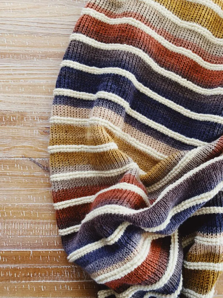Tunisian Crochet Striped Blanket Pattern