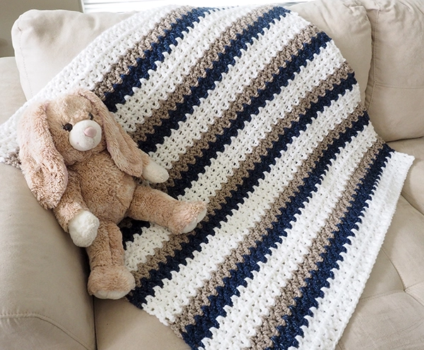 Done in a Day Baby Boy Crochet Blanket
