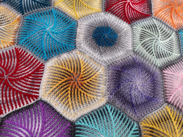Brioche Crochet Hexagon Blanket Pattern
