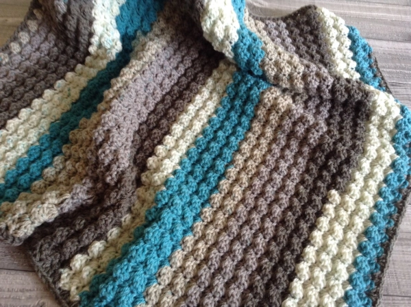 Bubbles Crochet Baby Boy Blanket