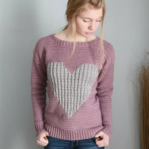 Cabled Heart Sweater