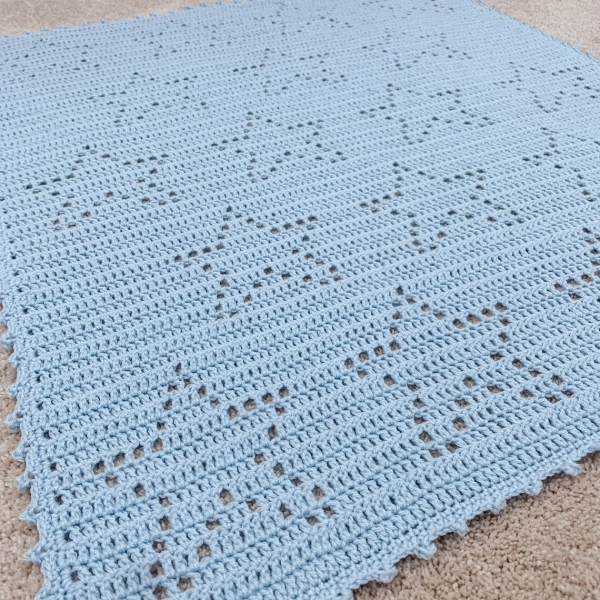 Estelle Baby Boy Crochet Blanket Pattern