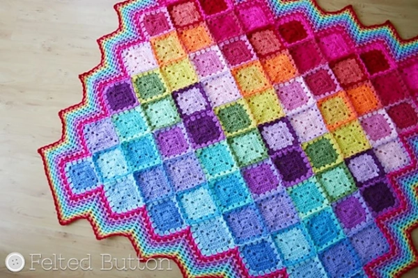 Happy Harlequin Temperature Blanket Crochet Pattern
