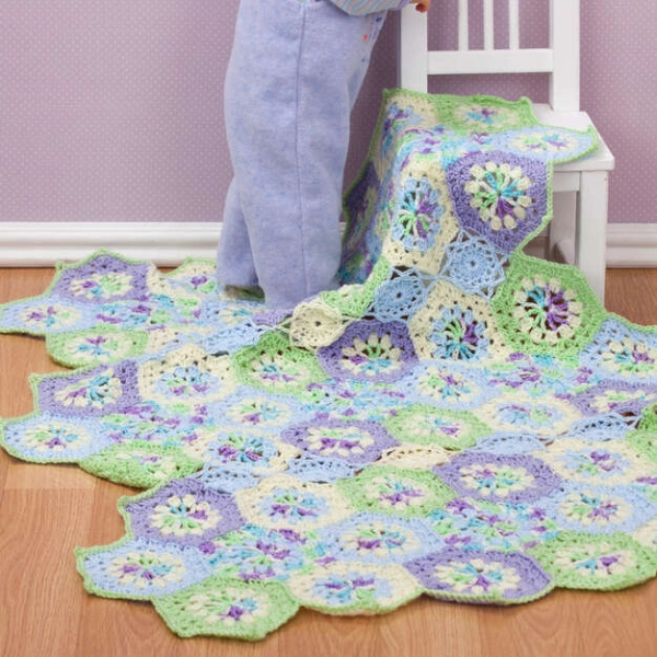 Hexagon Baby Blanket Crochet Pattern