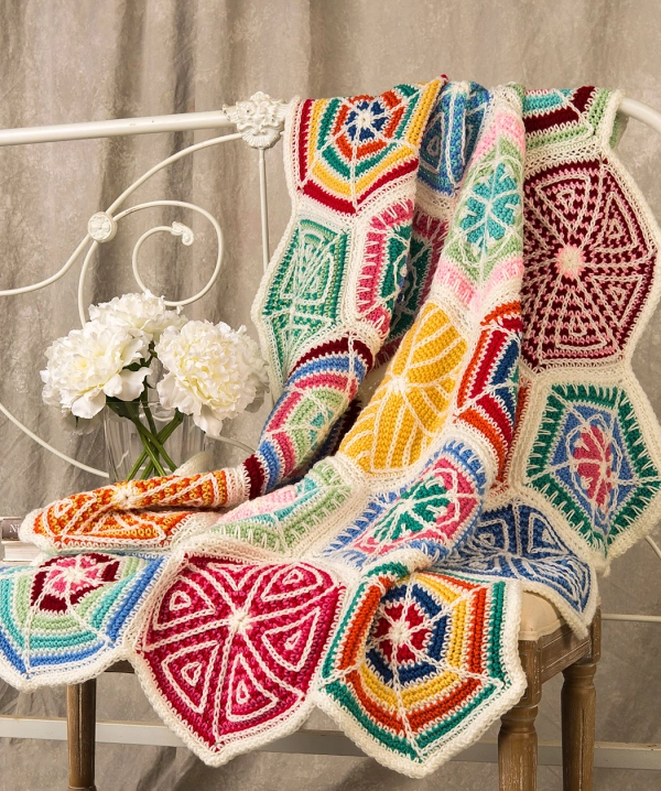 Mandala Sampler Throw Crochet Pattern