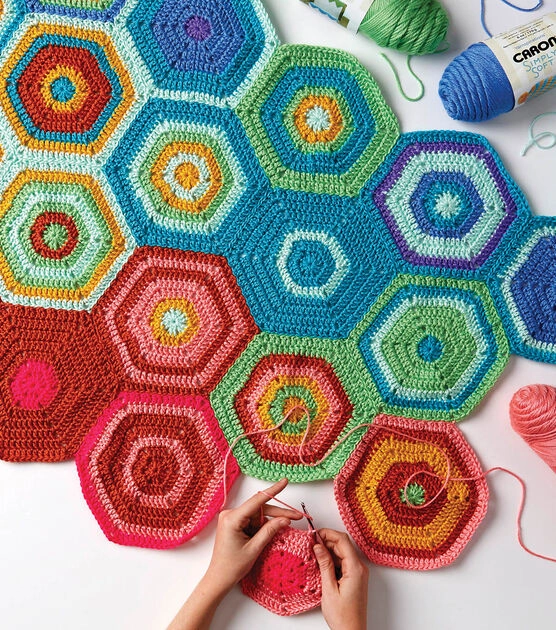 One A Day Hexagon Temperature Crochet Blanket Free Pattern