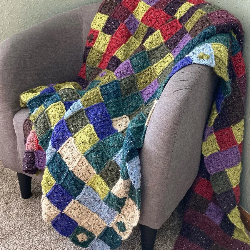 Quilted Crochet Temperature Blanket Pattern » Weave Crochet