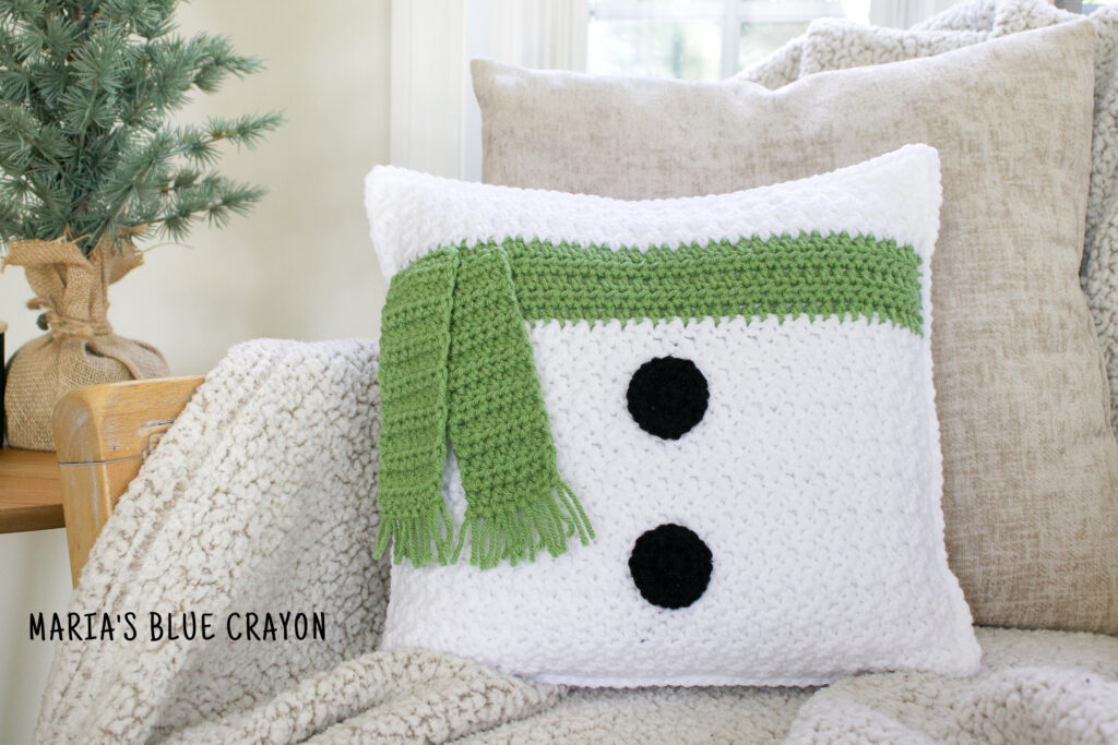 Snowman Pillow » Weave Crochet