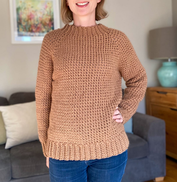 Beara Chunky Raglan Sweater » Weave Crochet