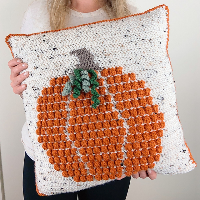 Bobble Pumpkin Pillow