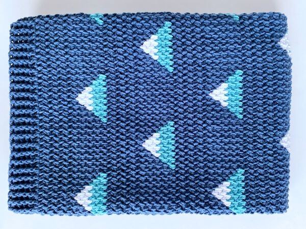 Snowy Mountains Baby Blanket
