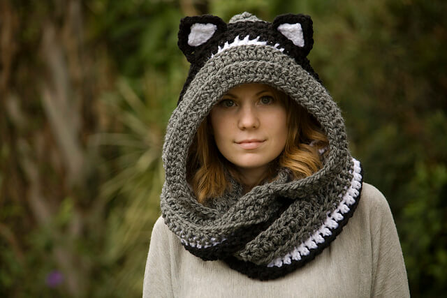 Cat Hooded Scarf