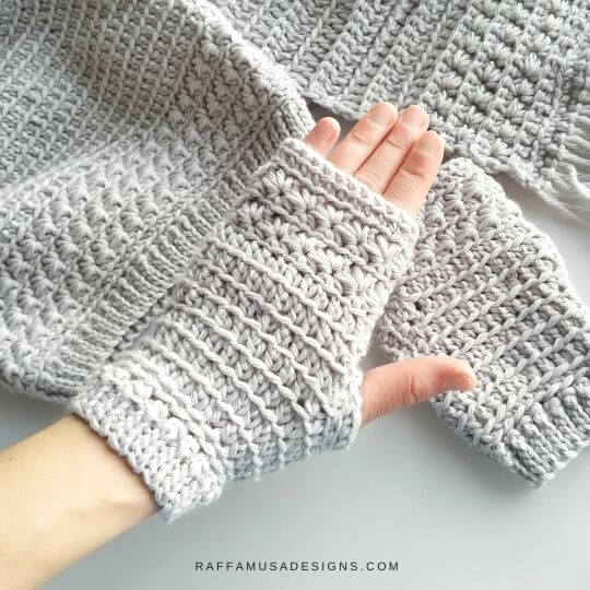 Crochet Star Stitch Fingerless Gloves