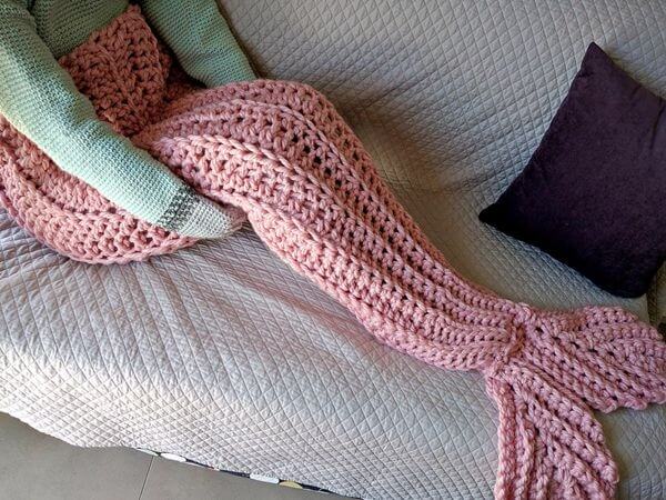 Mermaid tail blanket pattern