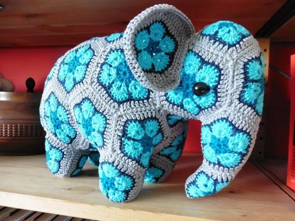 African flower elephant crochet pattern