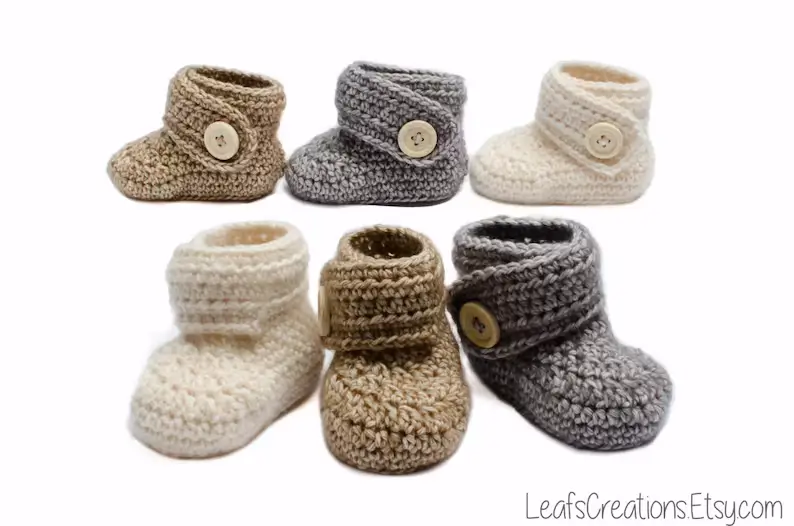 Baby booties Crochet pattern