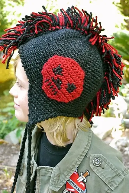 Crochet mohawk hat pattern free