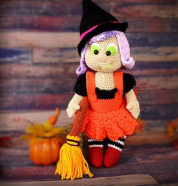 Witch Halloween Amigurumi Doll