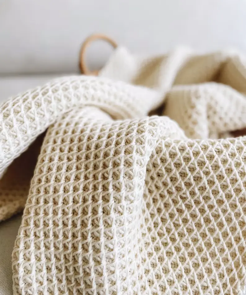 Blanket, Honeycomb Afghan