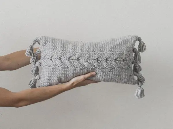 Cabled Throw Pillow