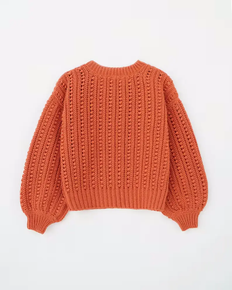 Crochet ribbed sweater pattern