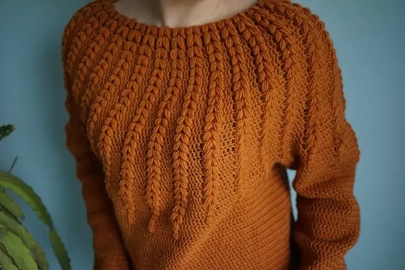 Goldenrod Sweater - top down one piece