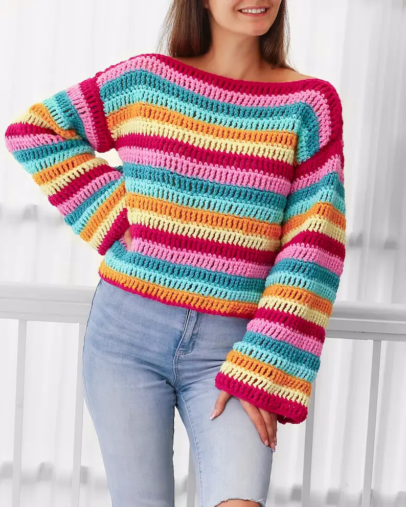 IRIS Crochet sweater pattern PDF