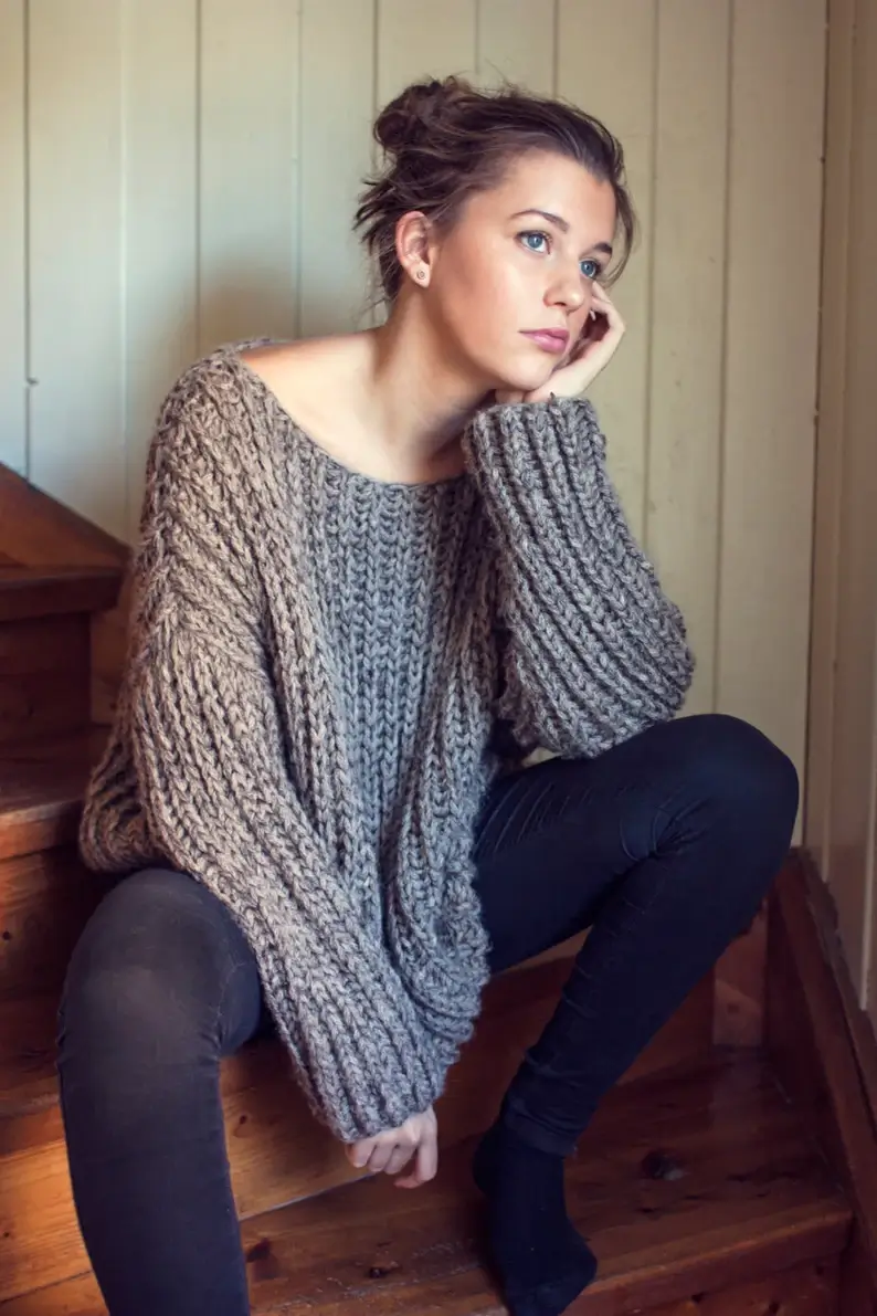 Ribbed Knit Fall Sweater