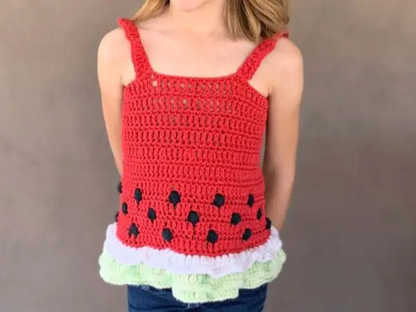 Watermelon Crochet Tank Top