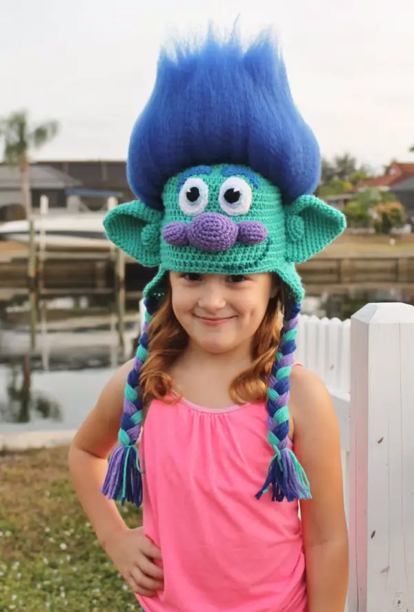 Trolls Happy Branch Crochet Hat