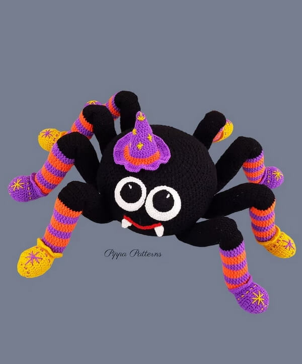 Crochet Spider Cushion Decoration